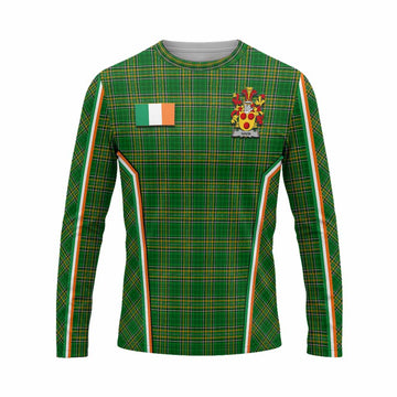 Gavin Irish Clan Coat of Arm Tartan Long Sleeve T-Shirt Flag Style