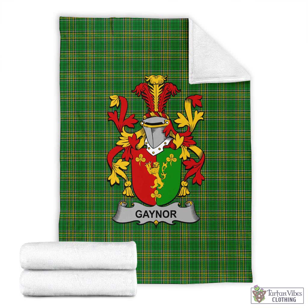 Gaynor Irish Clan Tartan Blanket with Coat of Arms X-Large 59 x 79 inches 150 x 200 cm - Tartan Vibes Clothing