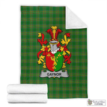 Gaynor Irish Clan Tartan Blanket with Coat of Arms X-Large 59 x 79 inches 150 x 200 cm - Tartan Vibes Clothing
