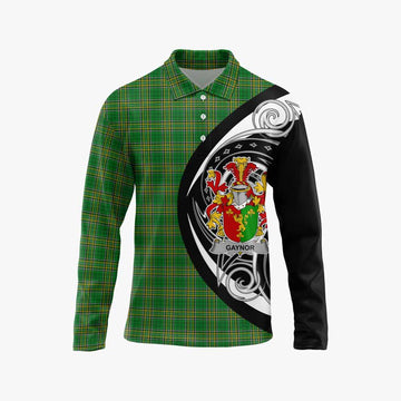 Gaynor Irish Clan Long Sleeve Polo Shirt Celtic Circle Style Unisex - Tartan Vibes Clothing