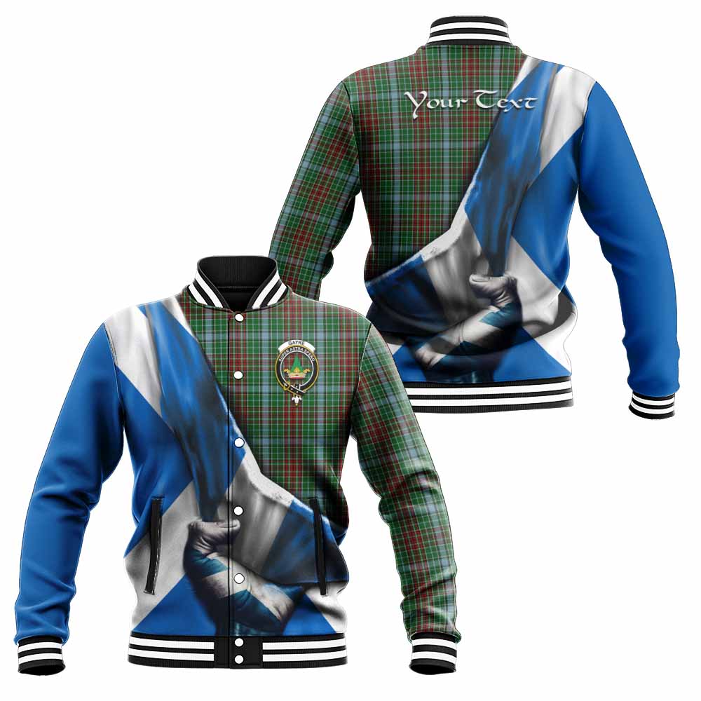 Tartan Vibes Clothing Gayre Tartan Baseball Jacket with Family Crest Scotland Patriotic Style