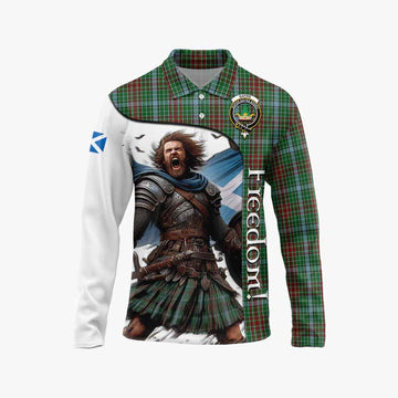 Tartan Vibes Clothing Gayre Crest Tartan Long Sleeve Polo Shirt Inspired by the Freedom of Scottish Warrior