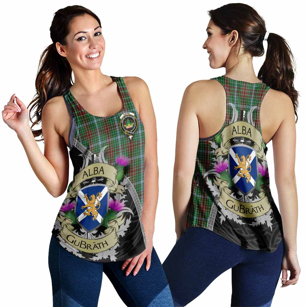 Tartan Vibes Clothing Gayre Tartan Family Crest Women's Racerback Tanks Lion Rampant Royal Thistle Shield Celtic Inspired