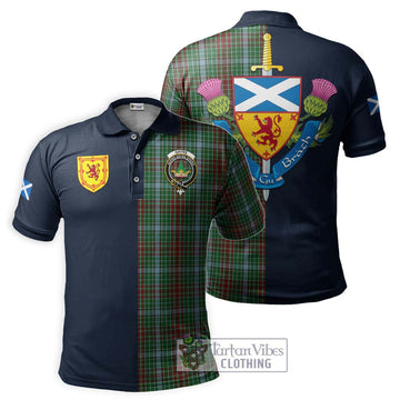 Gayre Tartan Polo Shirt Alba with Scottish Lion Royal Arm Half Style