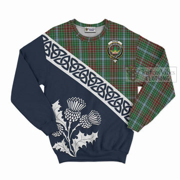 Tartan Vibes Clothing Gayre Tartan Sweatshirt Featuring Thistle and Scotland Map