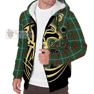 Gayre Tartan Sherpa Hoodie with Family Crest Celtic Wolf Style Unisex S - Tartan Vibes Clothing