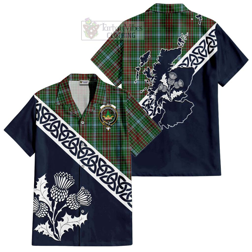 Gayre Tartan Hawaiian Shirt Featuring Thistle and Scotland Map Kid - Tartan Vibes Clothing
