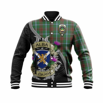 Gayre Tartan Family Crest Baseball Jacket Lion Rampant Royal Thistle Shield Celtic Inspired