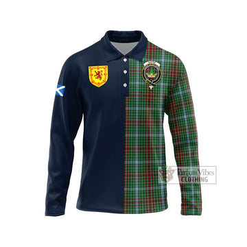 Tartan Vibes Clothing Gayre Tartan Long Sleeve Polo Shirt with Scottish Lion Royal Arm Half Style