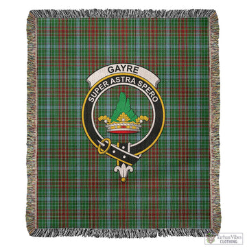 Gayre Tartan Woven Blanket with Family Crest