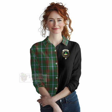 Tartan Vibes Clothing Gayre Tartan Women's Casual Shirt with Family Crest and Half Of Me Style