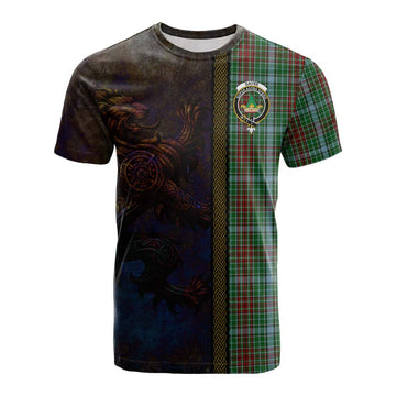 Gayre Tartan Family Crest Cotton T-shirt Alba Gu Brath Be Brave Lion Ancient Style