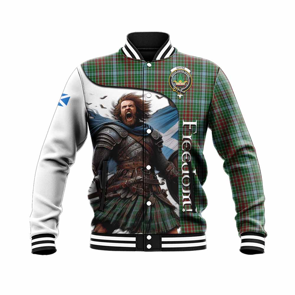 Tartan Vibes Clothing Gayre Crest Tartan Baseball Jacket Inspired by the Freedom of Scottish Warrior