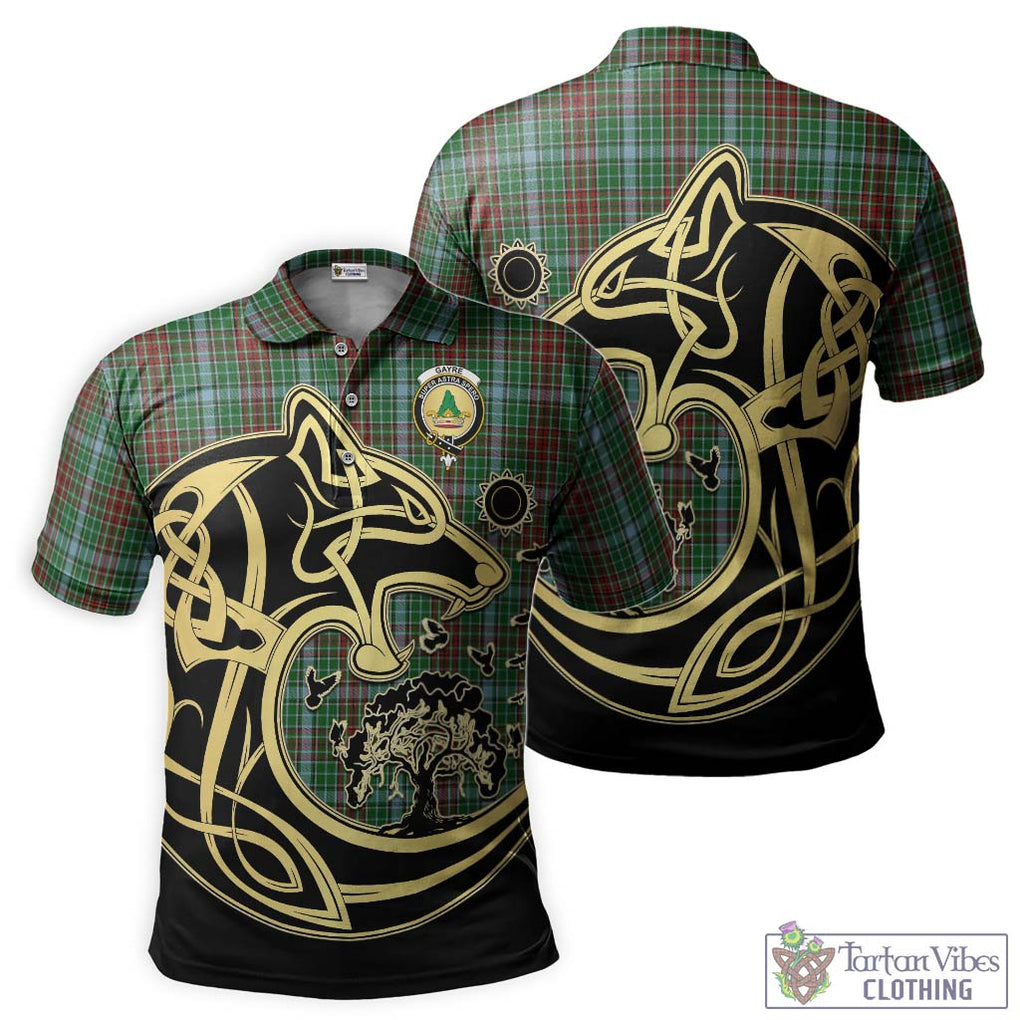 Gayre Tartan Polo Shirt with Family Crest Celtic Wolf Style Kid - Tartan Vibes Clothing