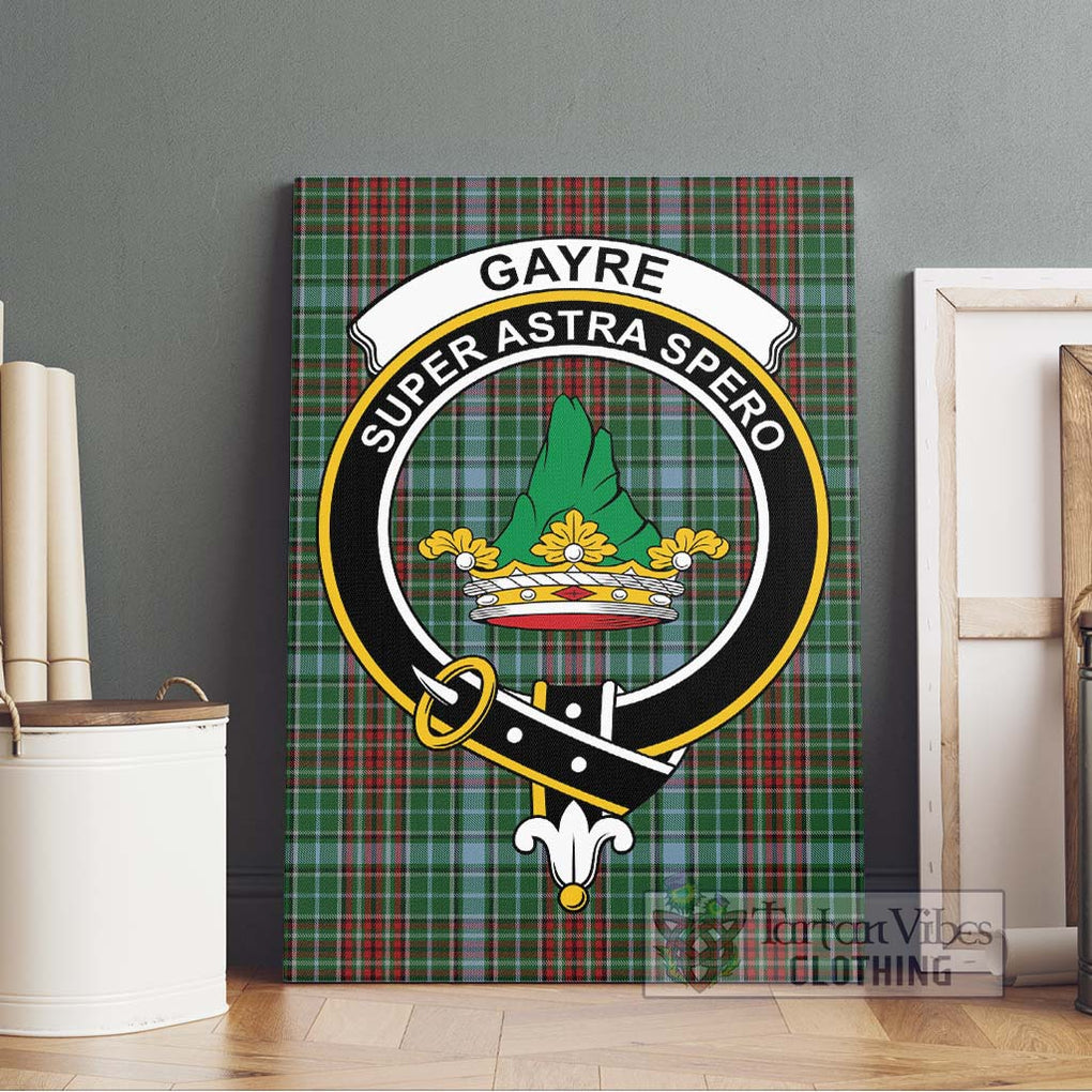 Gayre Tartan Canvas Print Wall Art with Family Crest Without Frame - Tartan Vibes Clothing