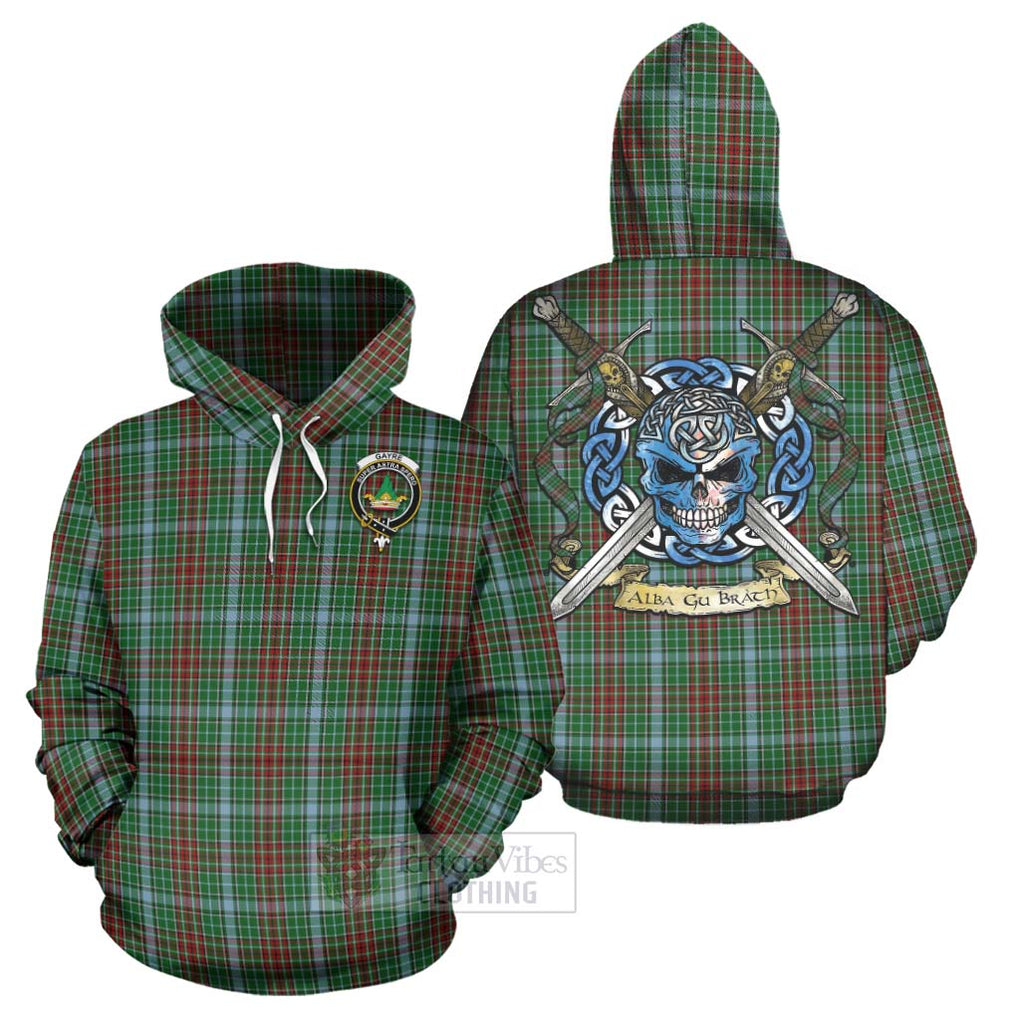Tartan Vibes Clothing Gayre Tartan Hoodie with Family Crest Celtic Skull Style