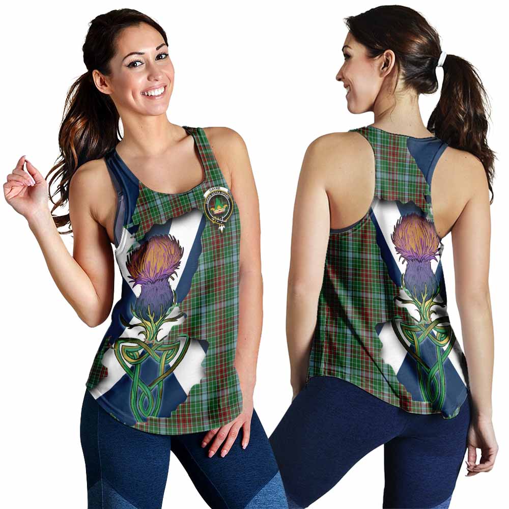 Tartan Vibes Clothing Gayre Tartan Family Crest Women's Racerback Tanks Scottish Thistle Celtic Inspired