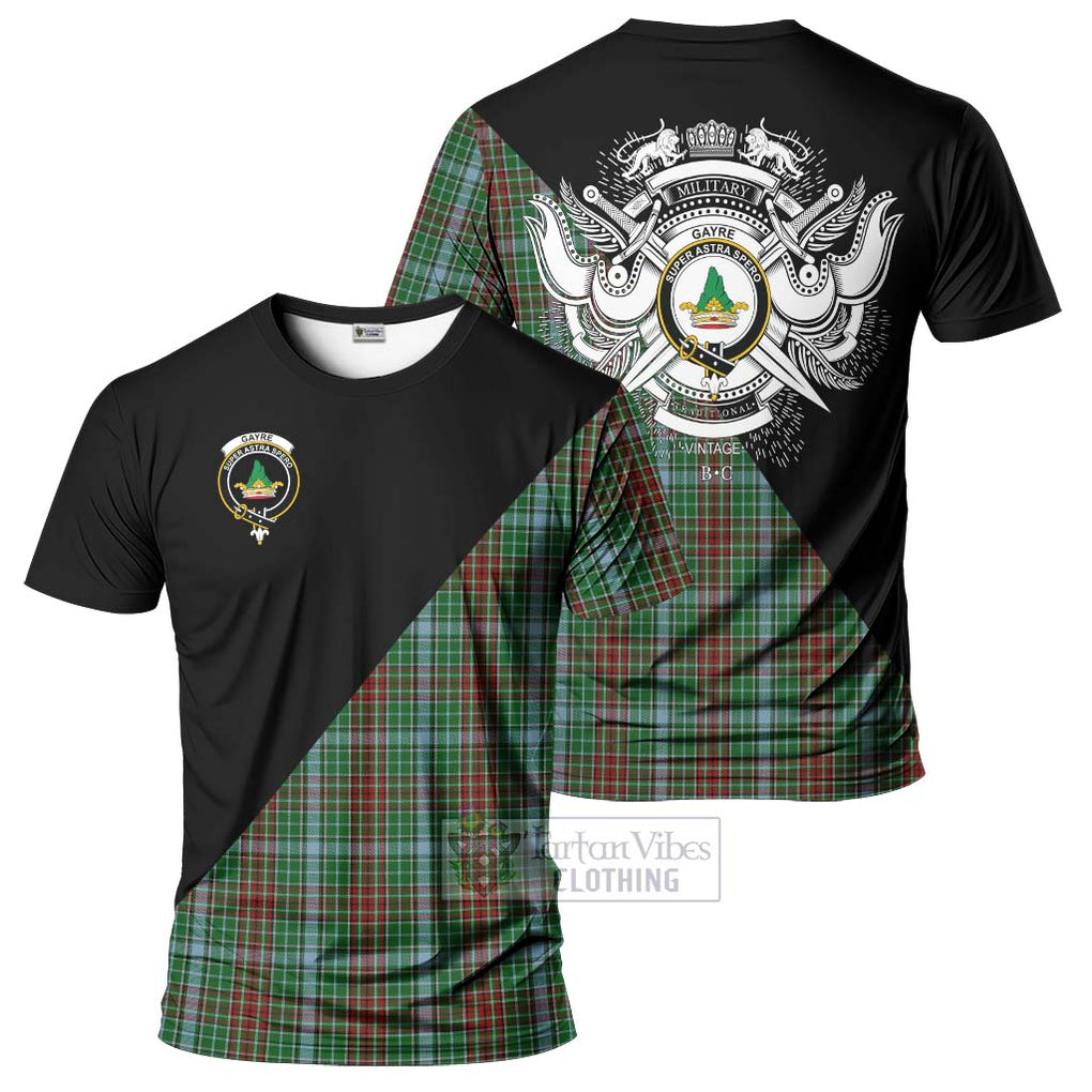 Gayre Tartan T-Shirt with Family Crest and Military Logo Style Kid's Shirt - Tartanvibesclothing Shop
