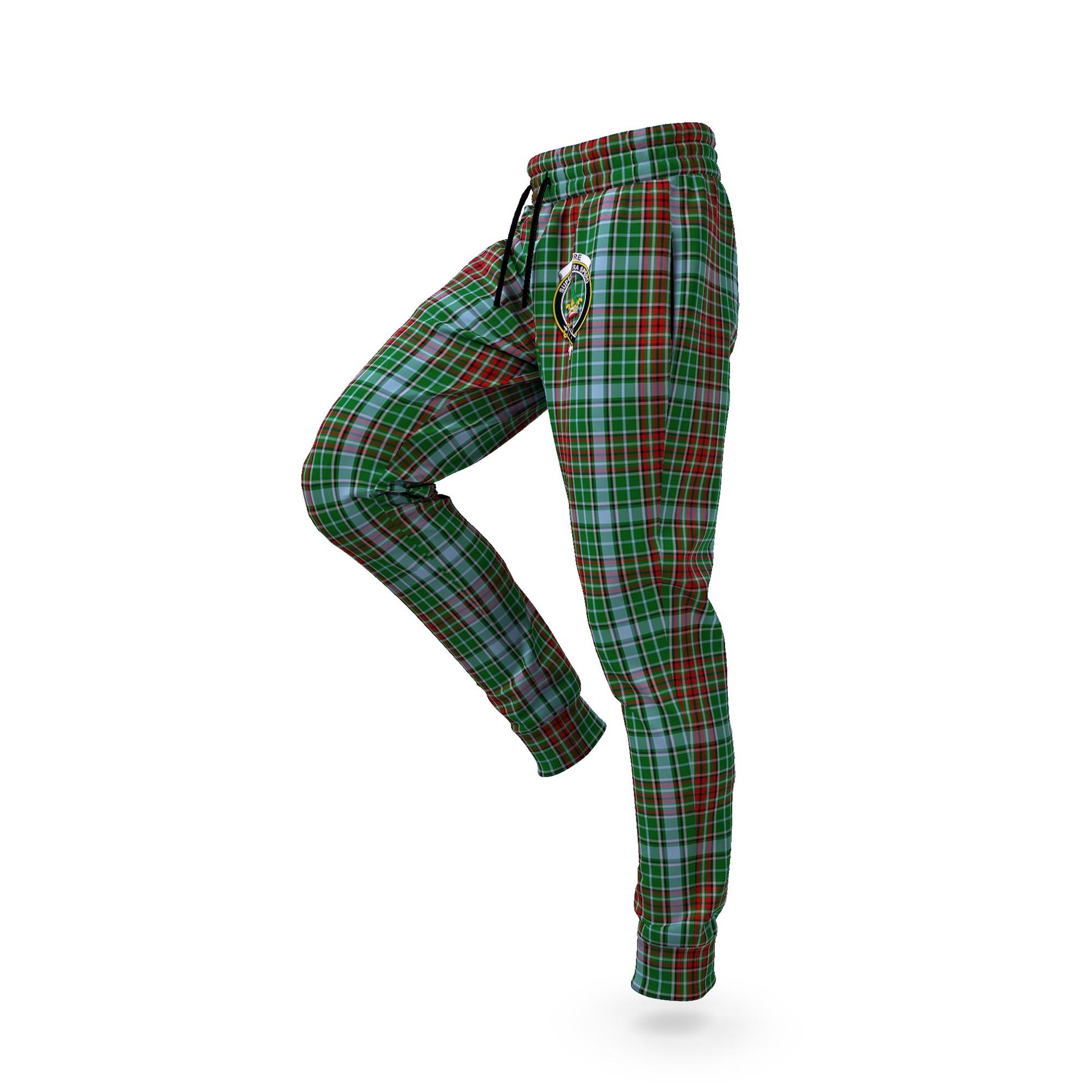 Gayre Tartan Joggers Pants with Family Crest S - Tartan Vibes Clothing