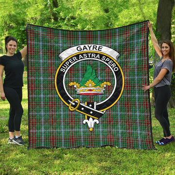 Gayre Tartan Quilt with Family Crest