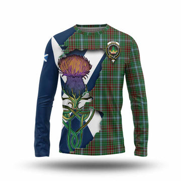 Tartan Vibes Clothing Gayre Tartan Family Crest Long Sleeve T-Shirt Scottish Thistle Celtic Inspired
