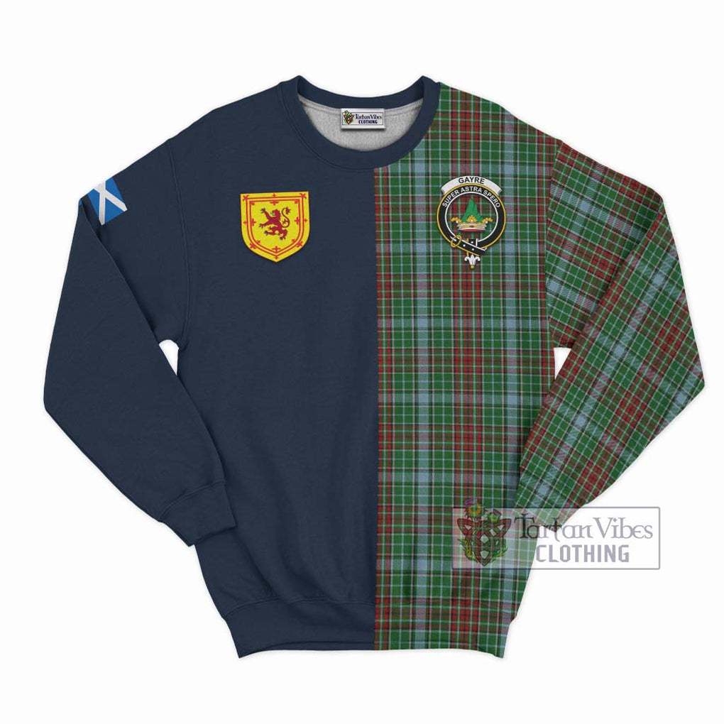 Tartan Vibes Clothing Gayre Tartan Sweatshirt with Scottish Lion Royal Arm Half Style