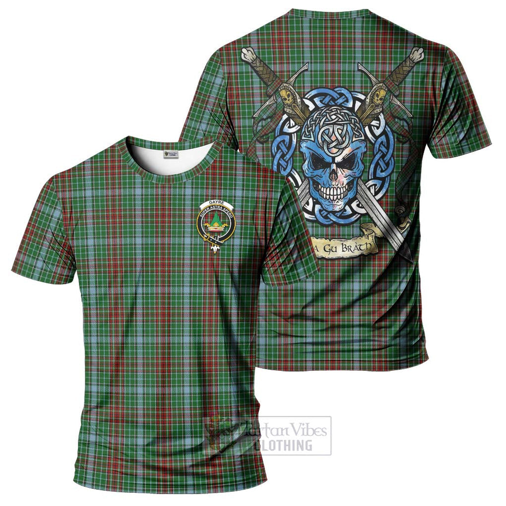 Gayre Tartan T-Shirt with Family Crest Celtic Skull Style Kid's Shirt - Tartan Vibes Clothing