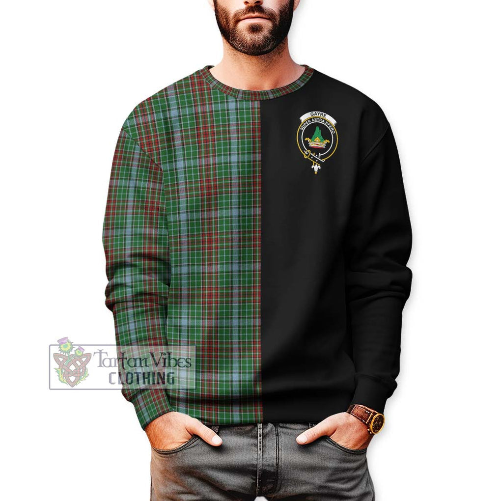 Gayre Tartan Sweatshirt with Family Crest and Half Of Me Style Unisex - Tartanvibesclothing Shop