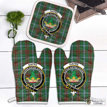 Gayre Tartan Combo Oven Mitt & Pot-Holder with Family Crest Combo 1 Oven Mitt & 1 Pot-Holder White - Tartan Vibes Clothing