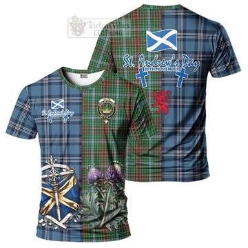 Gayre Tartan T-Shirt Happy St. Andrew's Day Half Tartan Style Kid's Shirt - Tartan Vibes Clothing