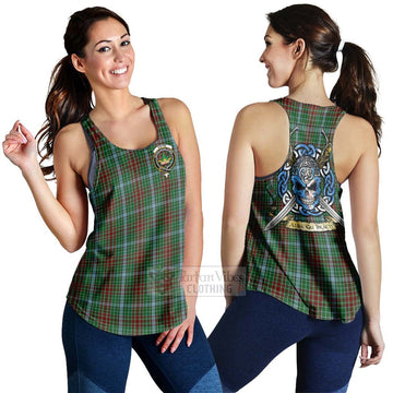 Tartan Vibes Clothing Gayre Tartan Women's Racerback Tanks with Family Crest Celtic Skull Style