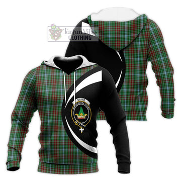 Gayre Tartan Knitted Hoodie with Family Crest Circle Style Unisex Knitted Pullover Hoodie - Tartan Vibes Clothing