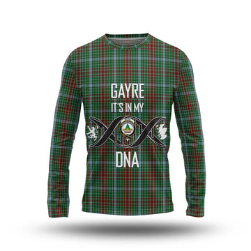 Gayre Tartan Long Sleeve T-Shirt with Family Crest DNA In Me Style Unisex - Tartanvibesclothing Shop