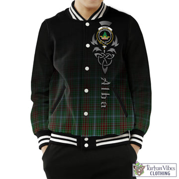 Tartan Vibes Clothing Gayre Tartan Baseball Jacket Featuring Alba Gu Brath Family Crest Celtic Inspired