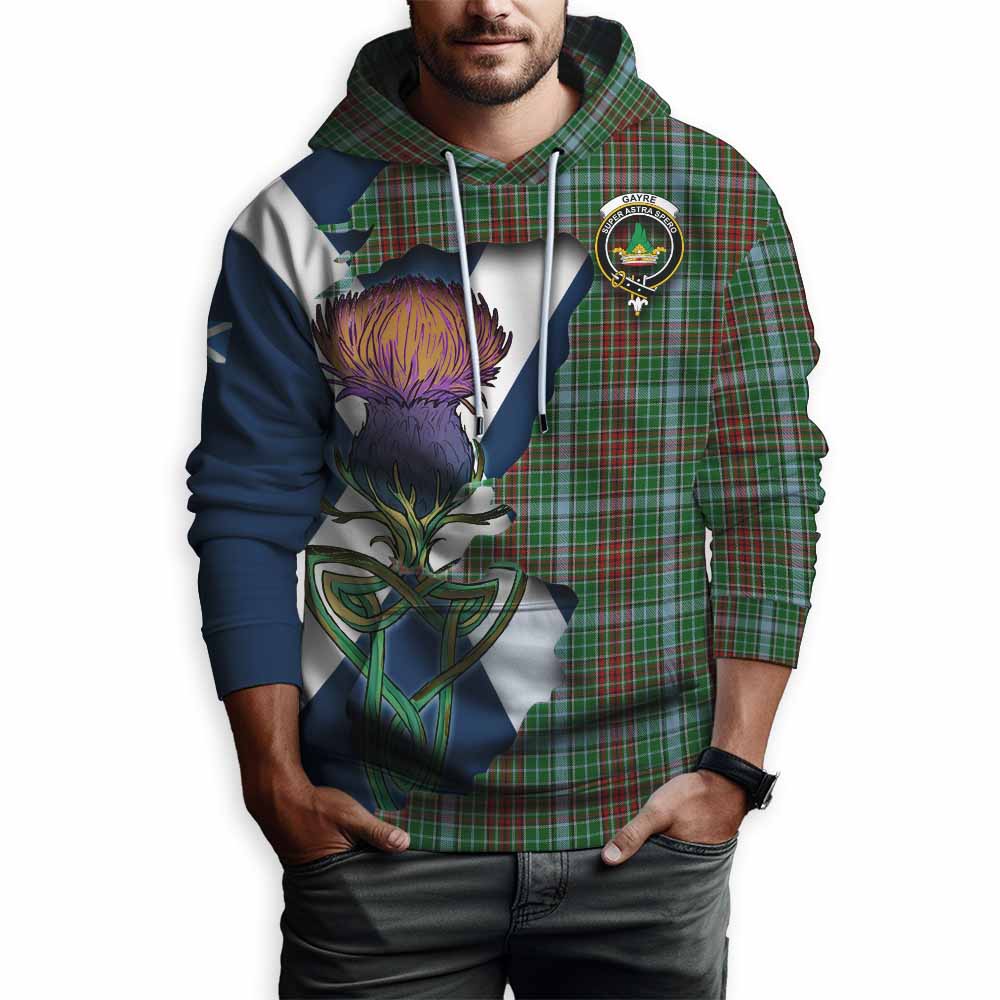 Tartan Vibes Clothing Gayre Tartan Family Crest Hoodie Scottish Thistle Celtic Inspired
