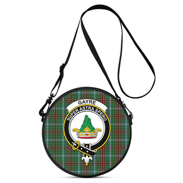Gayre Tartan Round Satchel Bags with Family Crest