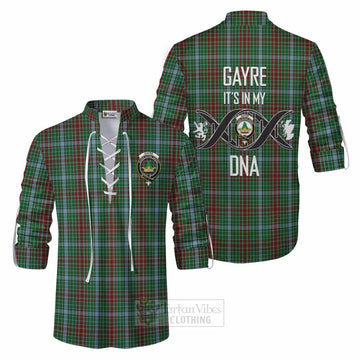 Gayre Tartan Ghillie Kilt Shirt with Family Crest DNA In Me Style