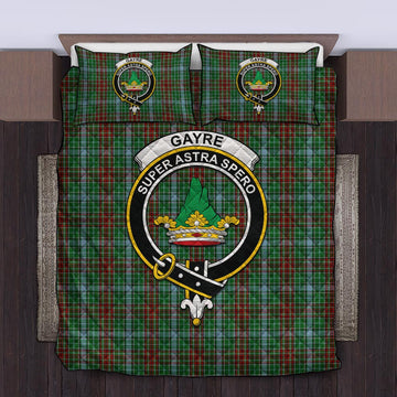 Gayre Tartan Quilt Bed Set with Family Crest