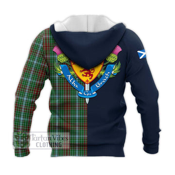 Gayre Tartan Knitted Hoodie Alba with Scottish Lion Royal Arm Half Style