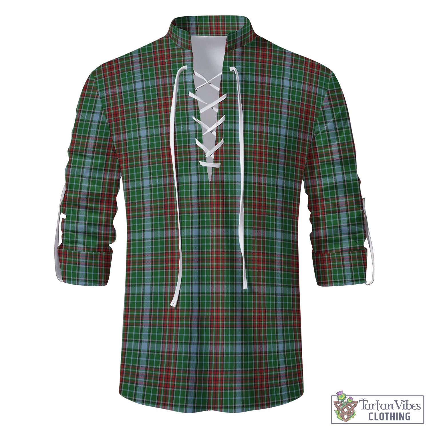 Tartan Vibes Clothing Gayre Tartan Men's Scottish Traditional Jacobite Ghillie Kilt Shirt