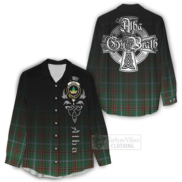 Tartan Vibes Clothing Gayre Tartan Women's Casual Shirt Featuring Alba Gu Brath Family Crest Celtic Inspired