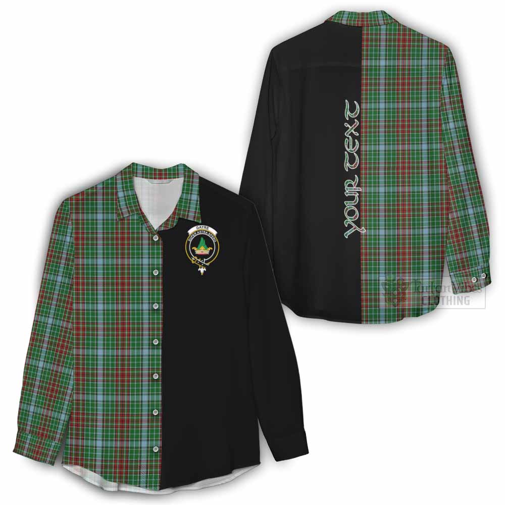 Tartan Vibes Clothing Gayre Tartan Women's Casual Shirt with Family Crest and Half Of Me Style