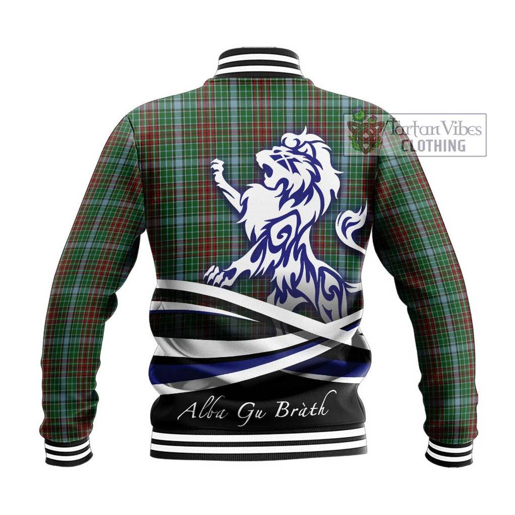 Gayre Tartan Baseball Jacket with Alba Gu Brath Regal Lion Emblem - Tartanvibesclothing Shop