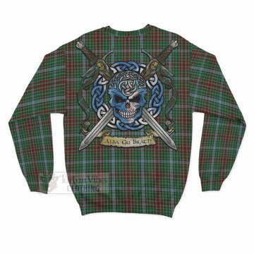 Tartan Vibes Clothing Gayre Tartan Sweatshirt with Family Crest Celtic Skull Style