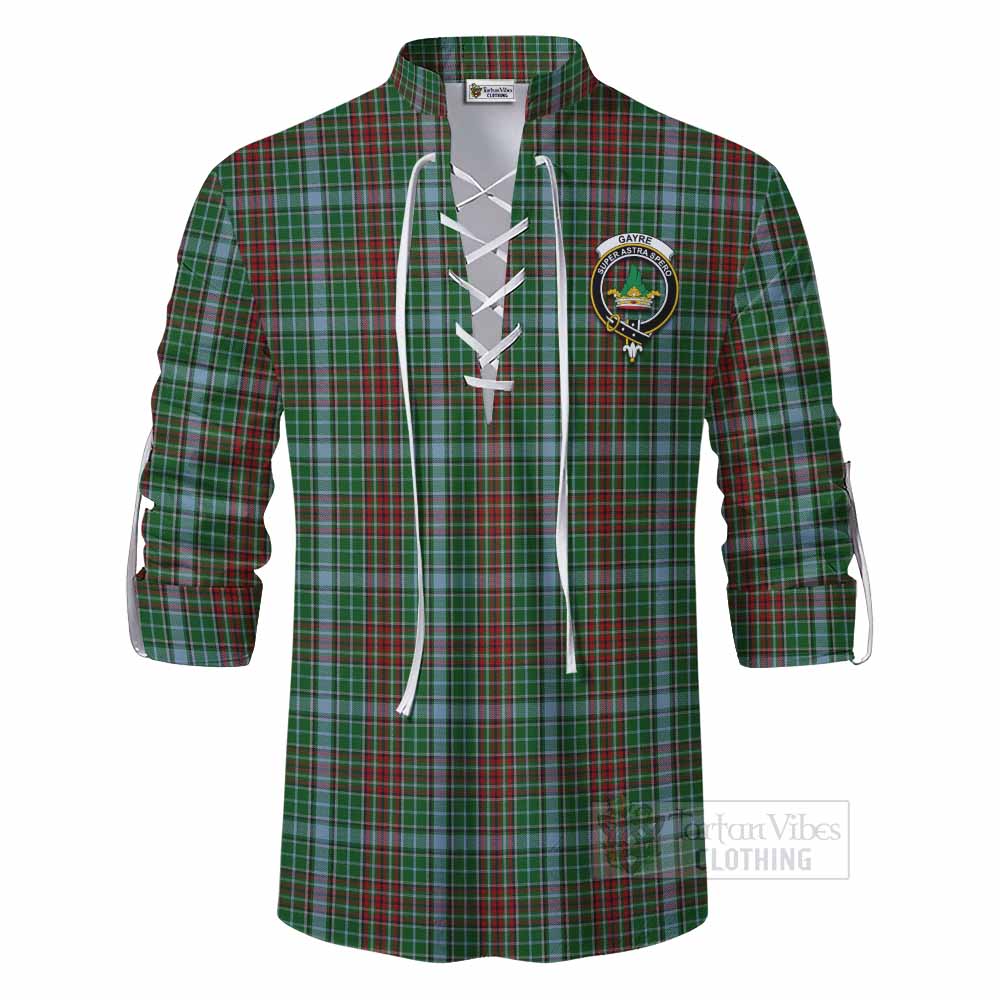 Tartan Vibes Clothing Gayre Tartan Ghillie Kilt Shirt with Family Crest DNA In Me Style