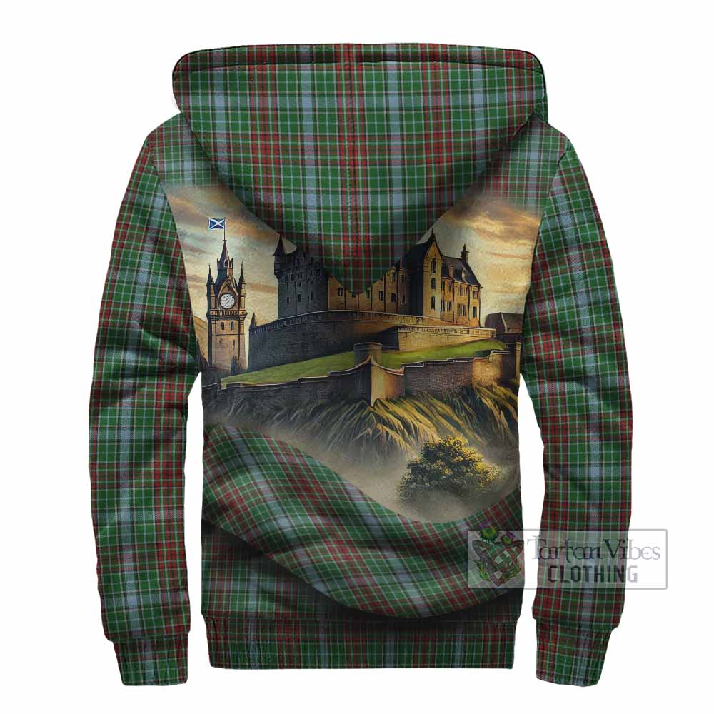 Tartan Vibes Clothing Gayre Tartan Family Crest Sherpa Hoodie with Scottish Ancient Castle Style