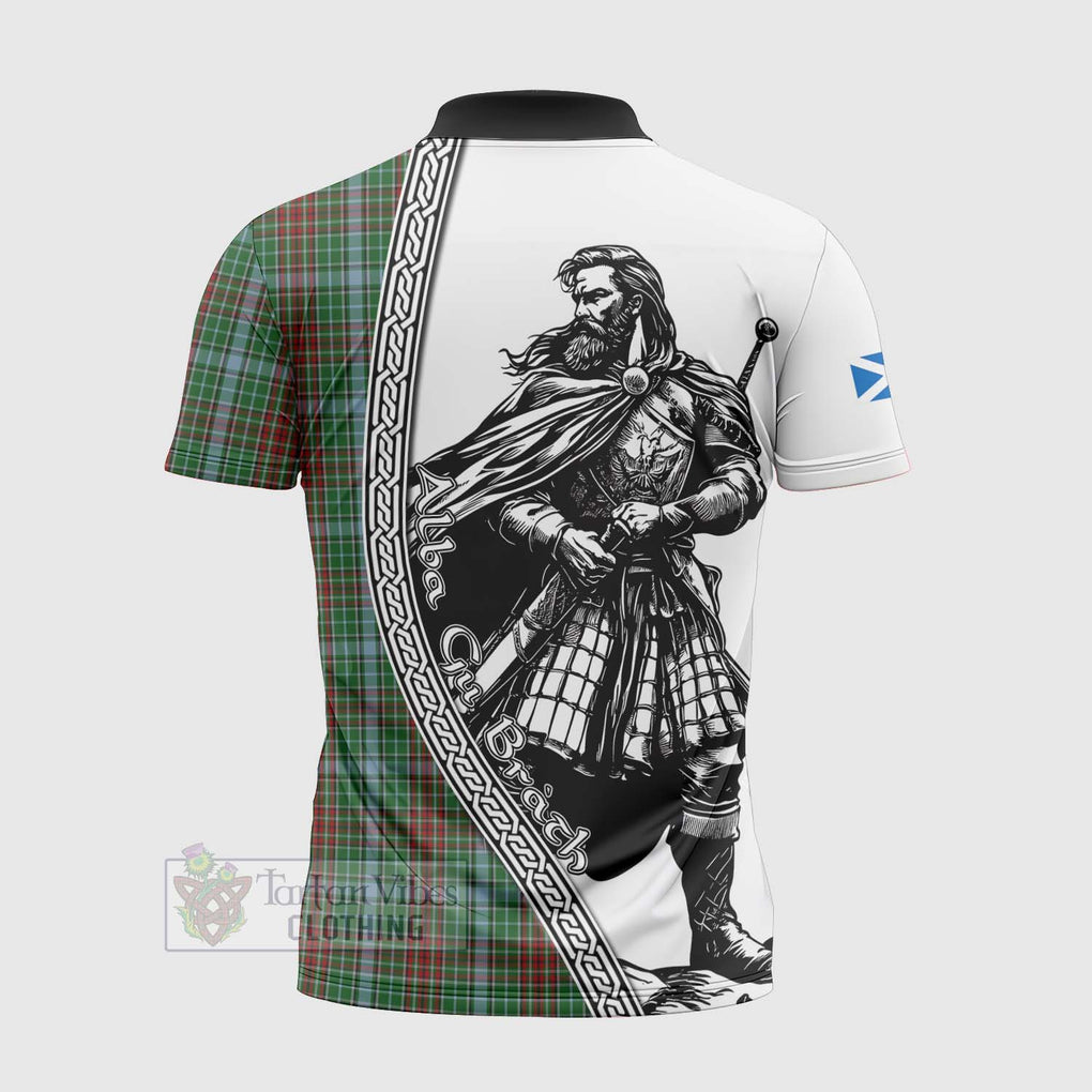 Tartan Vibes Clothing Gayre Tartan Clan Crest Zipper Polo Shirt with Highlander Warrior Celtic Style