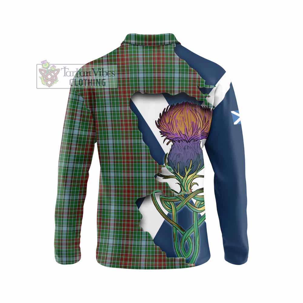 Tartan Vibes Clothing Gayre Tartan Family Crest Long Sleeve Polo Shirt Scottish Thistle Celtic Inspired