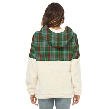 Gayre Tartan Women's Borg Fleece Hoodie With Half Zip - Tartan Vibes Clothing