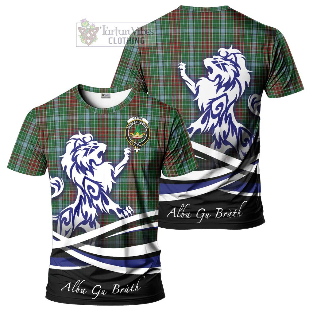 Tartan Vibes Clothing Gayre Tartan Cotton T-shirt with Alba Gu Brath Regal Lion Emblem